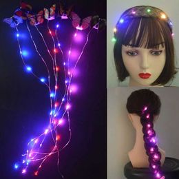 Toys LED DIY LED LIGHT STRING FLASH Coiffure outil tissé tressé Braid Braid Fille Decoration Birthday Decoration Glow Party Supplies S2452099 S2452