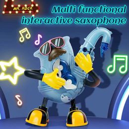 LED Toys Electric Dance Rock -saxofoon met muzieklichten Noise Intelligent interactief speelgoed Batterij aangedreven gloeiende muziek S2452099 S245209