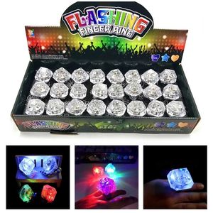 LED Toys flitsende LED -ringen verlichtingspeelgoed 24 -delige gloedvingerverlichting voor Halloween Birthday Raves Party Favor klaslokaalprijzen 230516