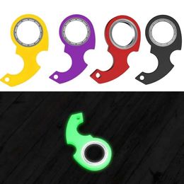 LED TOYYS Keychain Rotator verlicht angst en stressfidget speelgoed roteert Noctilucent sleutelhanger verlicht Boredom kleurrijke feestgeschenken S24522