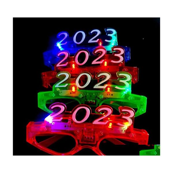 Led Toys Lighted 2023 Gafas Gafas que brillan intensamente Gafas Rave Glow Shutter Shades Gafas para el año Niños Adts Tamaños Drop Delivery Gif Dh6Tk