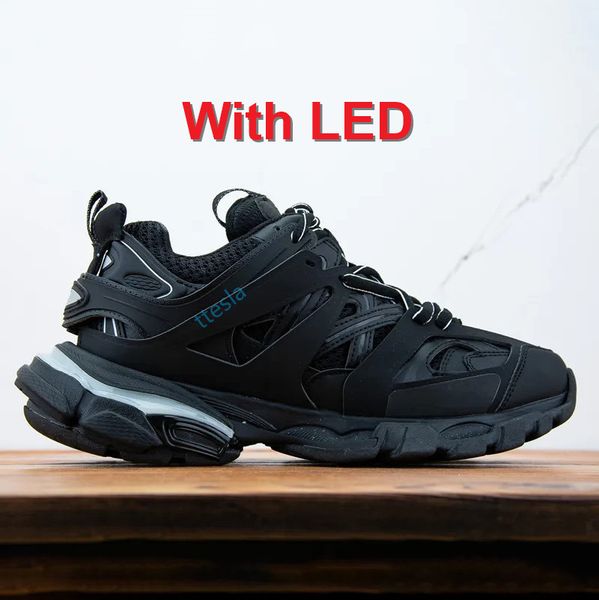 Led Track 3 3.0 Deigner Shoe Balencaigaitie-01 Zapatilla para correr Zapatilla de deporte de lujo Te.s.Gomma Hombre Mujer Entrenador Hombre Mujer Pari Lace Up Phantom Balencorbit Neumáticos y 604