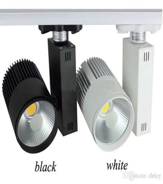Lámpara de puntos de riel de luz LED para tienda en casa, foco de techo para sala de exposición, Tracklight de 2 cables blanco y negro 4417810