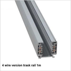 Rail de voie LED 1M 3 phases Circuit 4 fils Rails lumineux en aluminium éclairage système de pistes Global Rails universels Rail de lampe de piste