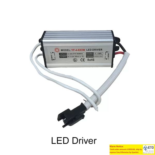 LED Transforment Alimentation Alimentation étanche IP67 Courant constant 600mA DC12V 24V Pilote LED pour les plafonniers en lumière de downlight