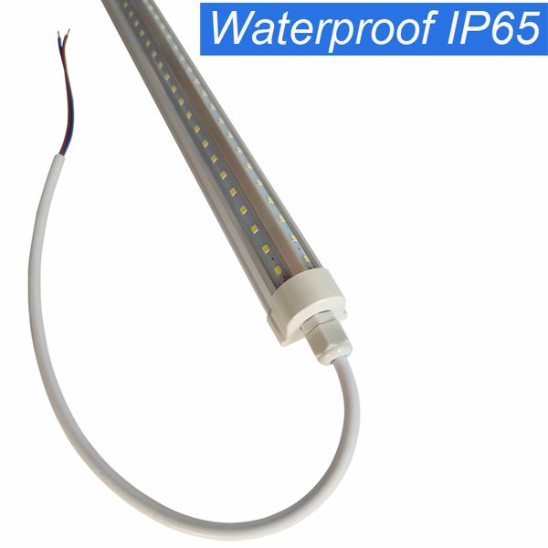 Luz LED Tri-proof Impermeable T8 Tubo LED Iluminación Refrigerador Puerta Tienda Luces Accesorio 2FT 3FT 4FT 5FT 6FT 8FT Lámpara a prueba de vapor para garaje Almacén Refrigerador usastar