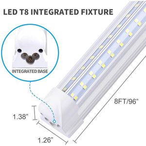 Tubos LED 144W T8 Tubo LED integrado Luz en forma de V Reemplace la iluminación fluorescente Puerta del refrigerador Garaje Tienda Luces Entrega de entrega Bbs Dhlze