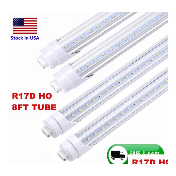 Tubes LED 65W en forme de V 8Ft 6000K R17D Ho Base T8 Tube 45W Ballast Bypass 8 pieds Lampe fluorescente Bb Drop Delivery Lights Éclairage Bbs Dh6Wy