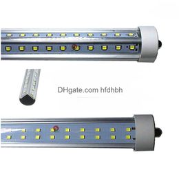 Tubes LED 8ft FA8 Single Pin 72W tube en forme de V Dural Row 2835 Chip Lights AC85-265V Drop Liviling Lighting BBS DH1ZG