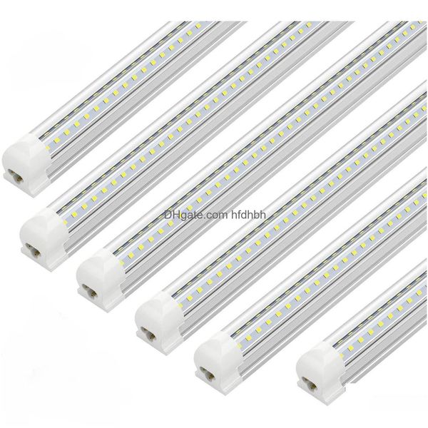 Tubes LED 8ft tube lumineux en gros 72W T8 8Feet FA8 Single Pin G13 R17D Double côtés intégrés SMD2835 AC85-265V GARAGE GARAGE DHWO0