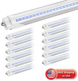 Tubos LED 8 pies Single Pin FA8 T8 Tubos LED 45W 4800LM Lámparas de tubo fluorescente LED 85-265V + stock en EE. UU.