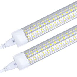 Tubes à LED 8 pieds lumières de tube V-Shape 8 pieds conception atelier 2ft 3 pieds 4 pieds 5ft 6ft Doche plus froide Zer Éclairage Filmage fluorescent Livraison BU DH2HC