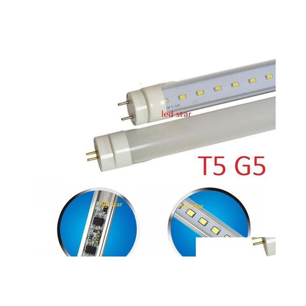 Tubes LED FCC T5 G5 4ft Lights de tube 1200 mm 1,2m 22W 2ft 3ft Light AC 85265V Éclairage de livraison goutte à goutte BBS OT8JU