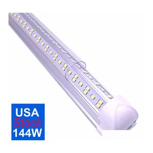 Tubes Led Tubes T8 intégrés pour magasin Connexion en forme de V 6 rangées 72W 144W Blanc super brillant 6500K Ac85277V 8 pieds 96 pouces Coole Dhbdi