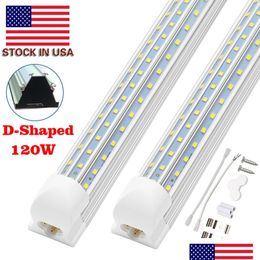 Led-buizen Licht Bb 4 5 6 8 Ft Cool 120W T8 Buis Integreer V-vorm 4Ft 8Ft Fluorescerend Smd2835 100Lm / W Drop Delivery Lights Verlichting B Dhskc