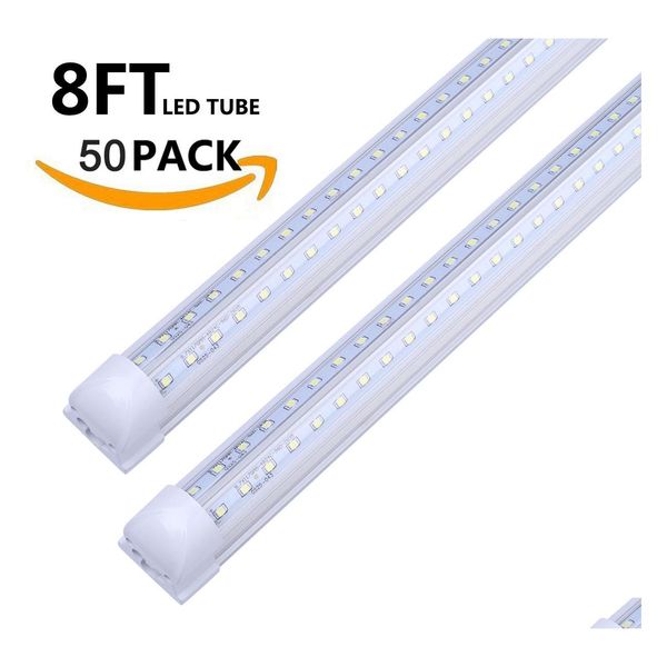 Tubes LED T8 BB Light Intégrer V Forme 4Ft 5Ft 6Ft 8Ft 3528 SMD Double face Refroidisseur Éclairage de porte 100Lm / W Drop Livraison Lumières BBS Dhqtn