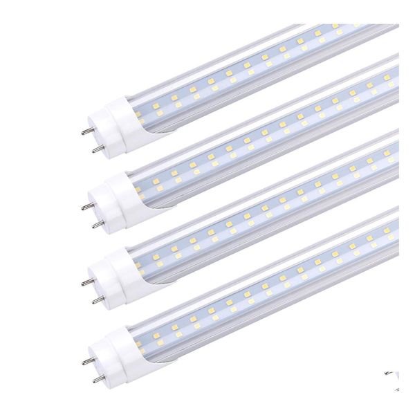 Tubos LED T8 Tube Light Bb 4Ft 22W 28W G13 Bipin T10 T12 Iluminación fluorescente Bbs Reemplazo Lastre Bypass Power Clear Er 4 Foot S Dhmqg