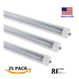 Tubes LED Lights 8ft T8 FA8 LUMIÈRE 8 FT 8FEET 45W SEUX PIN 4500LM DIORESSENTS FLUORDES 2,4M BBS LAMP AC85265V DROP DIVINE LIG DHVPR