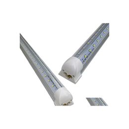 Tubes LED Tube T8 en forme de V Lumières 72W 8Ft 2.4M Lampe fluorescente de porte de refroidisseur intégrée 270Angle Éclairage à double lueur 110277V Dr Dhl4H