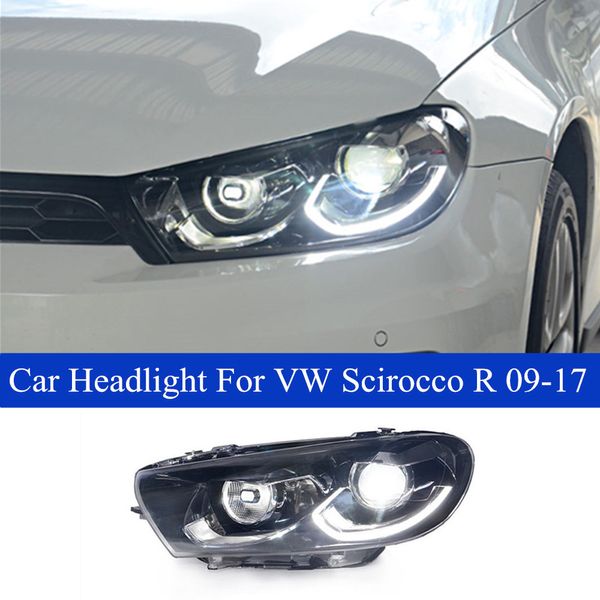 Fonction de feu de frein de signal de LED pour VW Scirocco R Car DRL Hauteur Projecteur Projecteur Phare de lentille 2009-2017