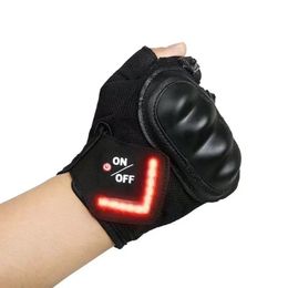 LED Turn Signal Cycling Gloves1 Pair Touchscreen Riding MTB Bike Bicycle Handschoenen Motorc Antiklip Accessoires voor mannen W 240402