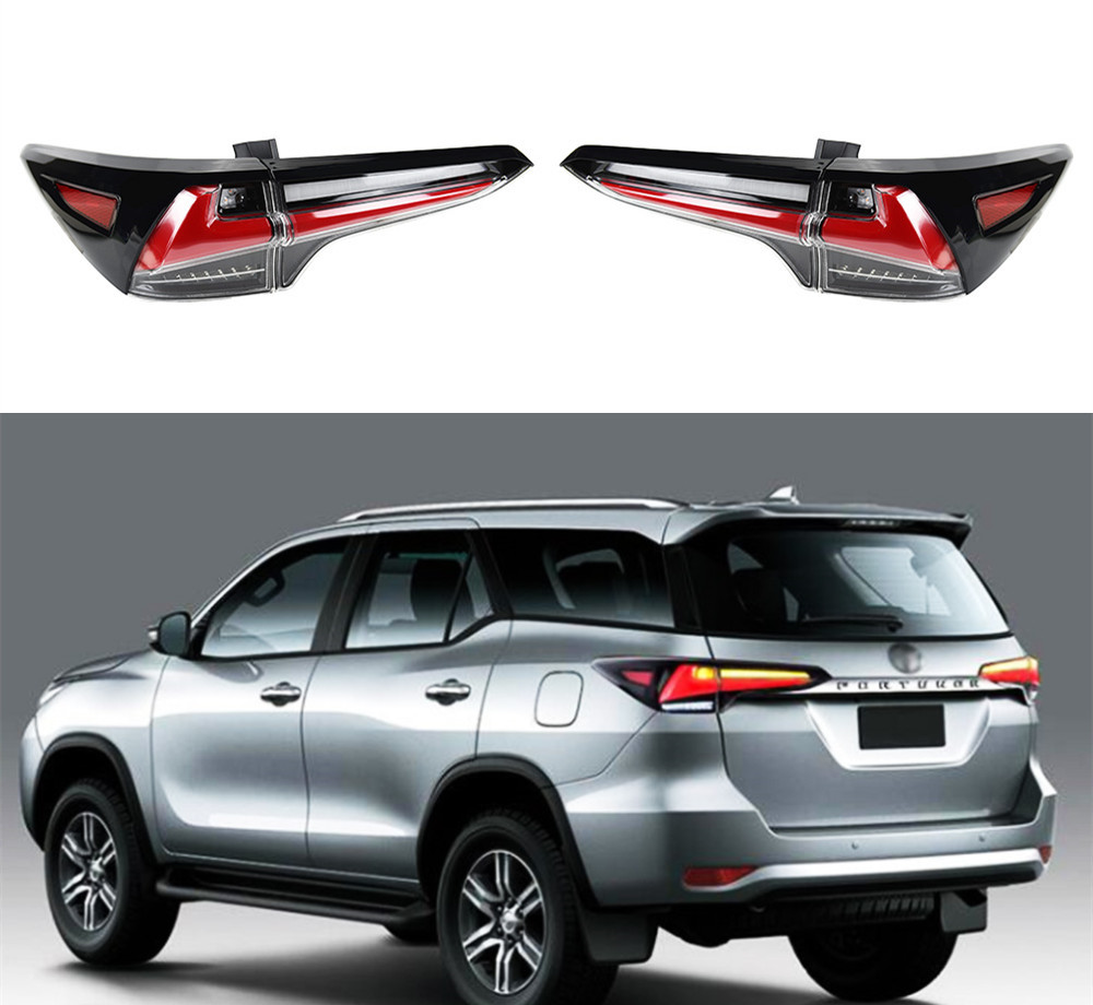 LED-svängsignalslampa för Toyota Fortuner Car Taillight 2016-2021 Bakre broms Omvänd ljusbiltillbehör