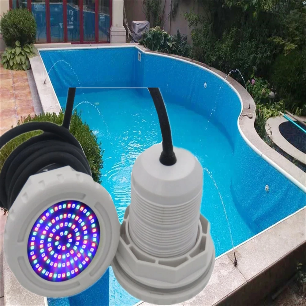 LED onder water zwembadverlichting RGB kleur veranderen AC/DC12V 15W IP68 waterdichte lampen met afstandsbediening van de externe controller trouwfeest