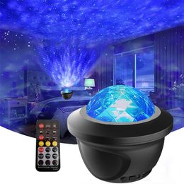 LED USB Night Light Galaxy Projector STARRY Sky Children Kerstgeschenken Huiskamer Decoratie Muziek Bluetooth -spreker
