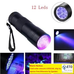Lampe de poche UV LED 400nm 21LED, Mini torche ultraviolette, détecteur de taches d'urine pour animaux de compagnie, utilisation de la batterie, détection de lumière ultraviolette
