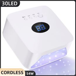 Lampe UV LED pour vernis à ongles rechargeable, lampe de séchage pour manucure avec capteur automatique, équipement et outils sans fil pour sèche-ongles 240123