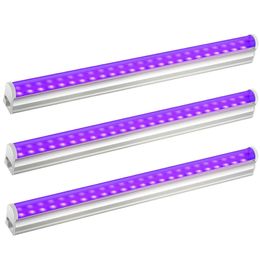 LED UVA Tube T5 Bombilla integrada Lihgts Compartimiento de luz 1Ft 2FT 3FT 4FT 5FT T5 Luces de tira para decoraciones de Halloween Room Bodys Pintura Posters crestech168