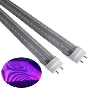 Tubo LED UVA T8 G13 Bombilla LED Lihgts Luz de dos pines 2FT 3FT 4FT 5FT Luces de tira alimentadas de doble extremo para pintura corporal Póster Detección de orina oemled