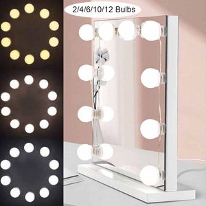 LED lumières de vanité maquillage miroir ampoules USB vanité maquillage miroir lumières salle de bain coiffeuse éclairage Dimmable lampe à LED