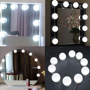 Éclairage intérieur LED LED Vanity Mirror Lights Kit avec des ampoules dimmables Éclairage du luminaire pour l'ensemble de table de maquillage
