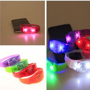 LED spraakbediening armband elektronische knipperende armbanden gloed armbanden polsband Kerst verlicht speelgoed partij decoratie speelgoed