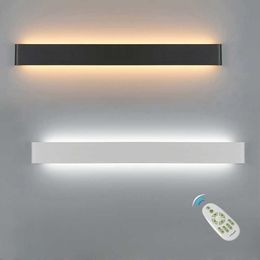 Lámpara de pared LED regulable 2,4G RF Control remoto dormitorio moderno al lado de la luz de la pared sala de estar escalera iluminación accesorios de decoración 210724