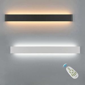 LED Wall Lamp Dimmable 2.4G RF Remote Control Modern Bedroom Beside Wall Light Living Room Stairway Lighting Decoration Fixtures 210724