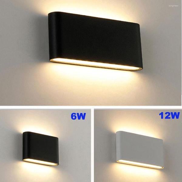 Mur LED lampe moderne applique escalier luminaire salon chambre lit chevet extérieur intérieur Ip65 lumière maison couloir Loft