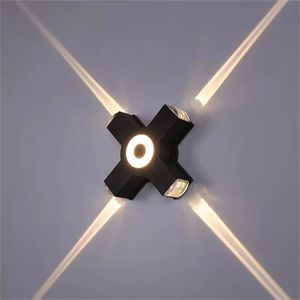 Applique murale LED moderne et étanche, éclairage d'extérieur, luminaire décoratif d'intérieur, idéal pour un jardin ou une cour, en aluminium moulé sous pression