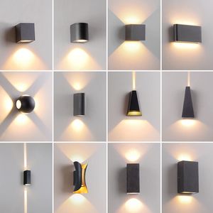 Mur LED Lampe Haut Bas Extérieur Étanche Jardin Lumière En Aluminium AC86-265 Intérieur Chambre Salon Escaliers Applique Lumière