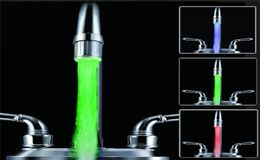 Grifo de agua LED, iluminación luminosa, grifo de agua LED, grifo de ducha, lavabo, boquilla de agua, calentador de cocina para baño, grifos 4412545