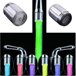 LED Water Kranen Stream Lights Colors Changing Glow Change Color Light Basin Water Nozzle Keuken Badkamer Kraan