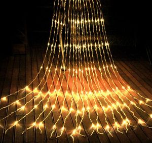 LED Waterfall String Lights Meteoor Douche Regenreeksen Gordijn Licht Kerstdecoratie Fairy Lights 2M3M6M2320882