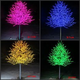 LED étanche paysage extérieur jardin pêche arbre lampe simulation 1 5-3 mètres 480-2304 LED cerisier fleur arbre lumières jardin de268c