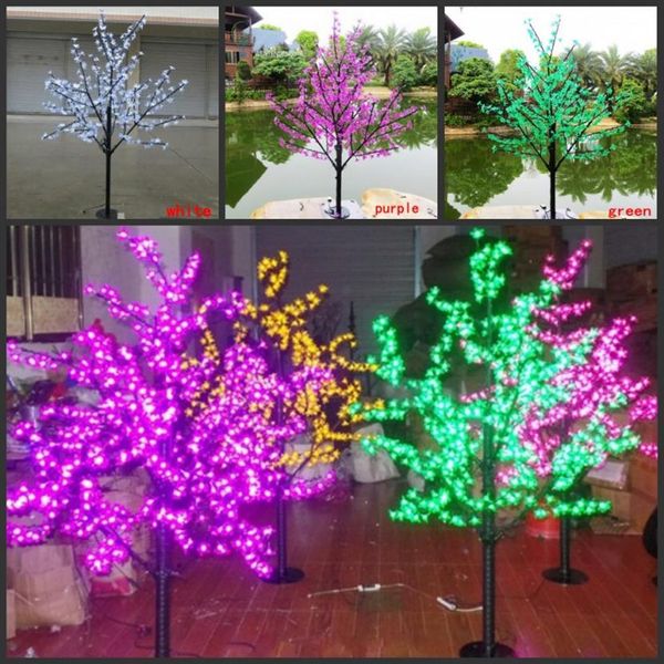 LED étanche paysage extérieur jardin pêche arbre lampe simulation 1 5 m 480 576 lumières LED cerisier fleur arbre lumières jardin dec3087