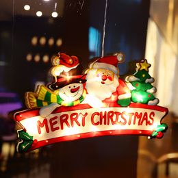 LED-venster zuignap opknoping kerstkleurige lamp winkel decoratie vakantie scène sfeer lampen