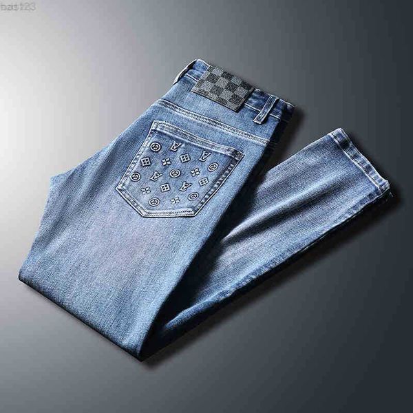Lee Men's Jeans for Men's Men's Jeans Designer printemps 23 Nouveau Pantalon de mode coréen de petit tube droit pour les hommes.