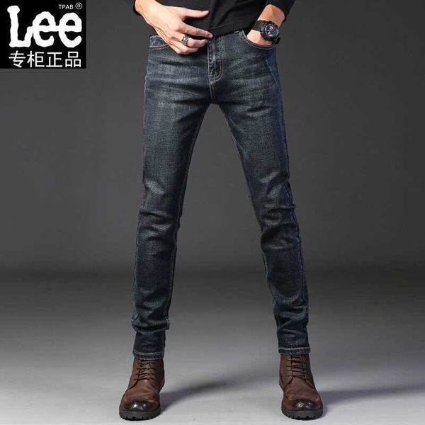 Lee Tpab nouveau jean hommes saisons d'hiver régulier Lee jambe droite hommes pantalon élastique coupe ajustée décontracté hommes pantalon