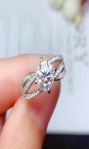 Leechee Moisanite Ring 1CT 65 mm VVS1 Femmes Engagement et Mariage Gift Lab Diamond Real 925 Sente avec certificat6515820