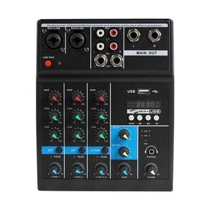 LEEDOAR AUDIO 4 5 canaux mélangeur Portable professionnel Console de son entrée d'ordinateur 48 v puissance diffusion en direct A4 A5 PK TEYUN JIY 240110